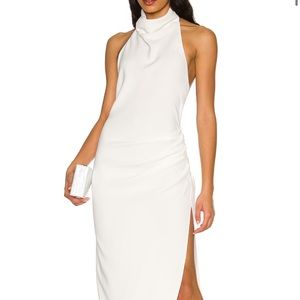 Beautiful backless dress!!! Only worn once and perfect for all bridal events!